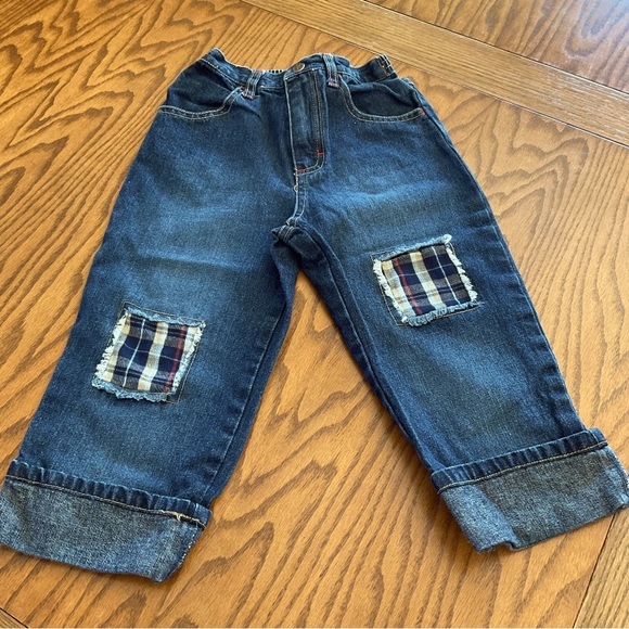 Kids Headquarters Patchwork Jeans, Boys Sz 3T - Picture 1 of 7